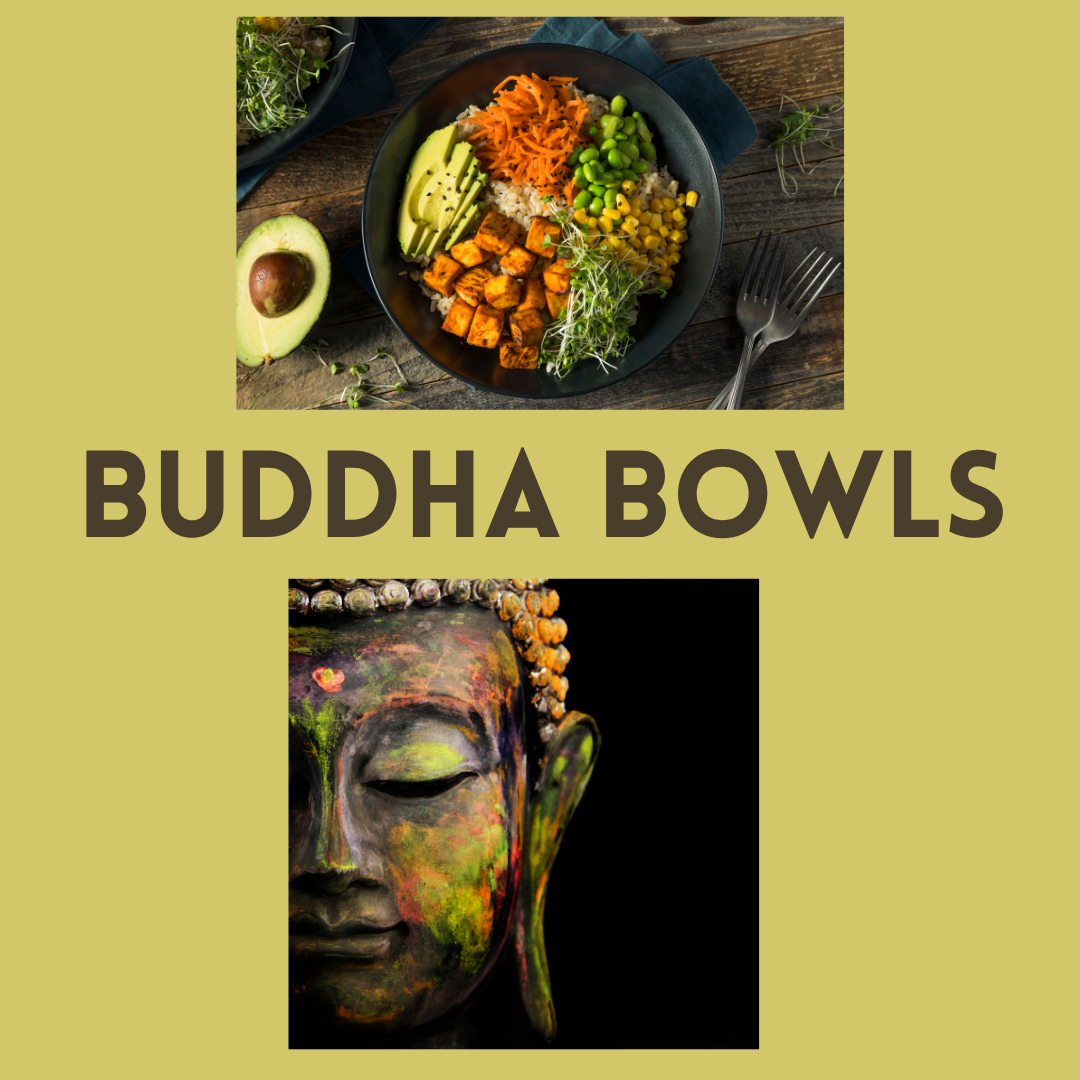 MISO AUBERGINE, CHICKPEA & GREENS WITH A TAHINI DRESSING