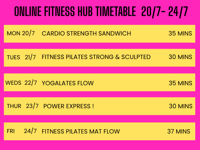 Online Timetable 20-24 July 2026